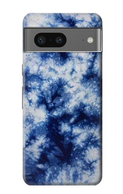 W3439 Tissu Indigo Tie Dye Etui Coque Housse et Flip Housse Cuir pour Google Pixel 7a