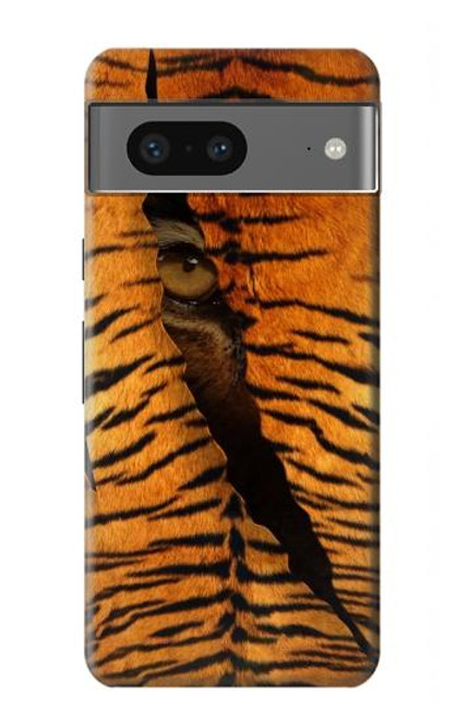 W3951 Marques de larme d'oeil de tigre Etui Coque Housse et Flip Housse Cuir pour Google Pixel 7a