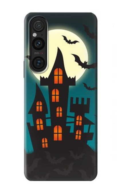 W3268 Château Halloween Festival Etui Coque Housse et Flip Housse Cuir pour Sony Xperia 1 V