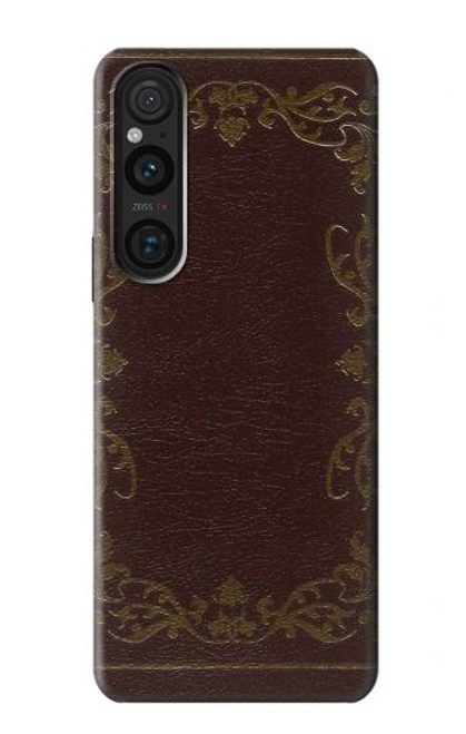 W3553 Couverture Livre millésimé Etui Coque Housse et Flip Housse Cuir pour Sony Xperia 1 V