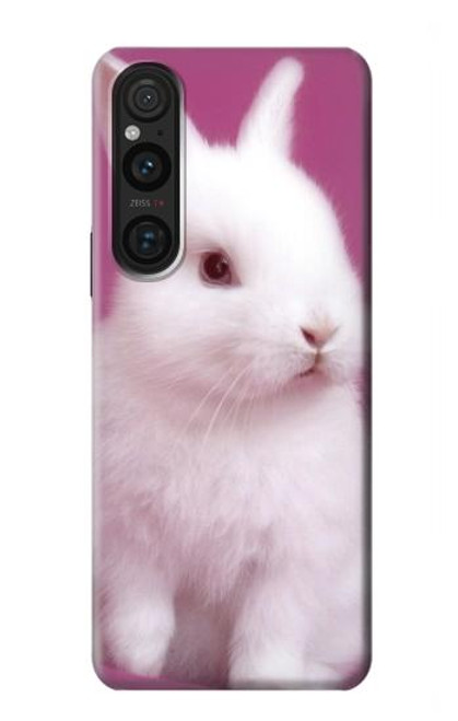 W3870 Mignon bébé lapin Etui Coque Housse et Flip Housse Cuir pour Sony Xperia 1 V