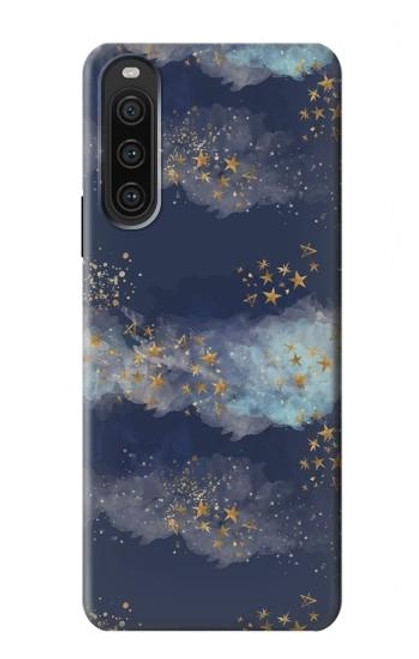 W3364 Ou Ciel Étoile Etui Coque Housse et Flip Housse Cuir pour Sony Xperia 10 V