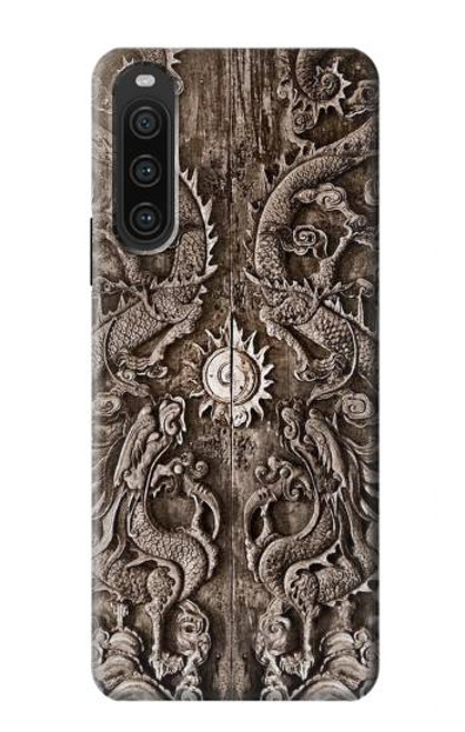 W3395 dragon Porte Etui Coque Housse et Flip Housse Cuir pour Sony Xperia 10 V