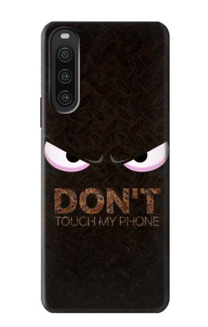 W3412 Ne touche pas mon téléphone Etui Coque Housse et Flip Housse Cuir pour Sony Xperia 10 V