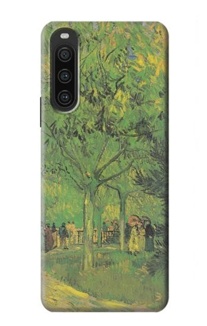 W3748 Van Gogh une ruelle dans un jardin public Etui Coque Housse et Flip Housse Cuir pour Sony Xperia 10 V
