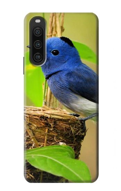 W3839 Oiseau bleu du bonheur Oiseau bleu Etui Coque Housse et Flip Housse Cuir pour Sony Xperia 10 V