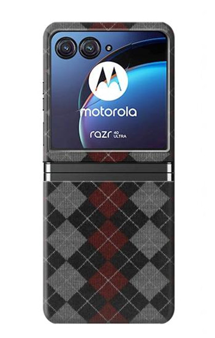 W3907 Texture de chandail Etui Coque Housse et Flip Housse pour Motorola Razr 40 Ultra