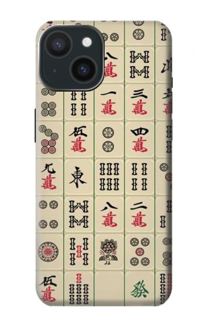 W0802 Mahjong Etui Coque Housse et Flip Housse Cuir pour iPhone 15