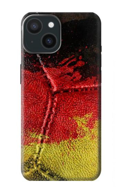 W3303 Allemagne Drapeau graphique Football Millésime Etui Coque Housse et Flip Housse Cuir pour iPhone 15