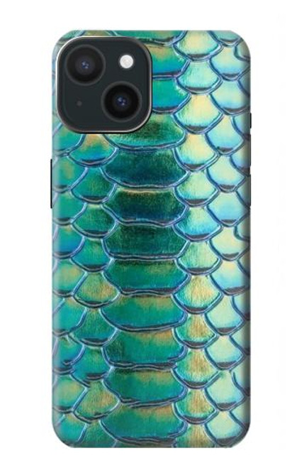 W3414 Vert Serpent Échelle graphique Imprimer Etui Coque Housse et Flip Housse Cuir pour iPhone 15