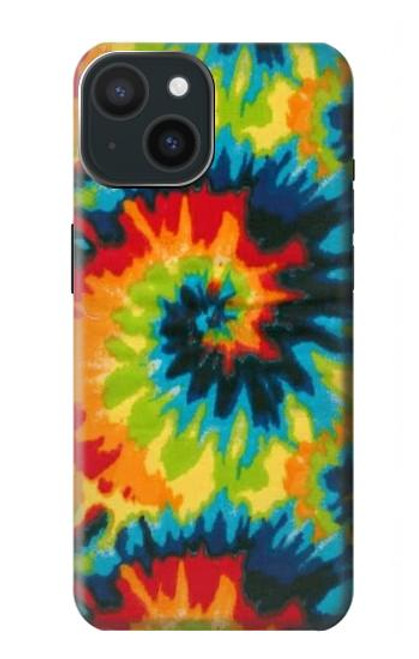 W3459 tie Dye Etui Coque Housse et Flip Housse Cuir pour iPhone 15