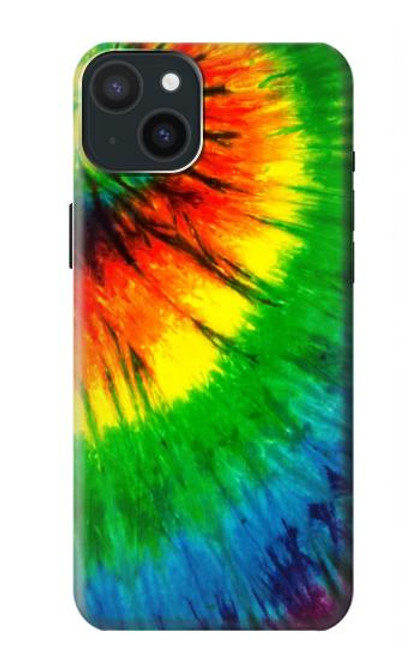 W3422 tie Dye Etui Coque Housse et Flip Housse Cuir pour iPhone 15 Plus