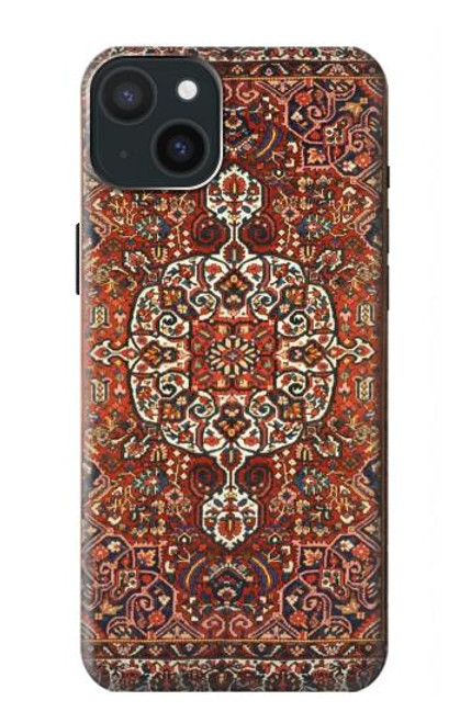 W3813 Motif de tapis persan Etui Coque Housse et Flip Housse Cuir pour iPhone 15 Plus