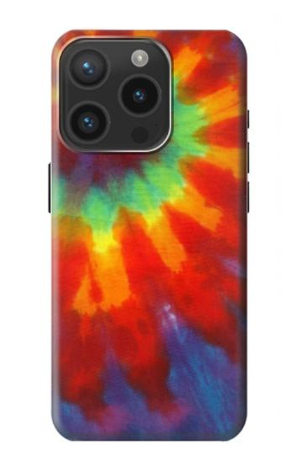 W2985 Coloré Tie Dye Texture Etui Coque Housse et Flip Housse Cuir pour iPhone 15 Pro