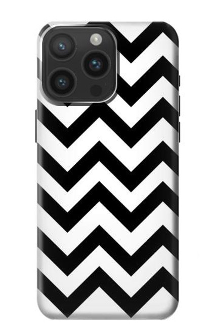 W1613 Chevron Zigzag Etui Coque Housse et Flip Housse Cuir pour iPhone 15 Pro Max