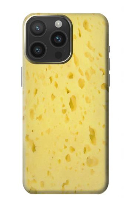 W2913 Texture de fromage Etui Coque Housse et Flip Housse Cuir pour iPhone 15 Pro Max