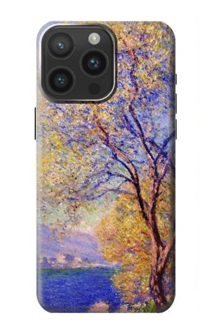 W3339 Claude Monet Antibes vue des jardins Salis Etui Coque Housse et Flip Housse Cuir pour iPhone 15 Pro Max