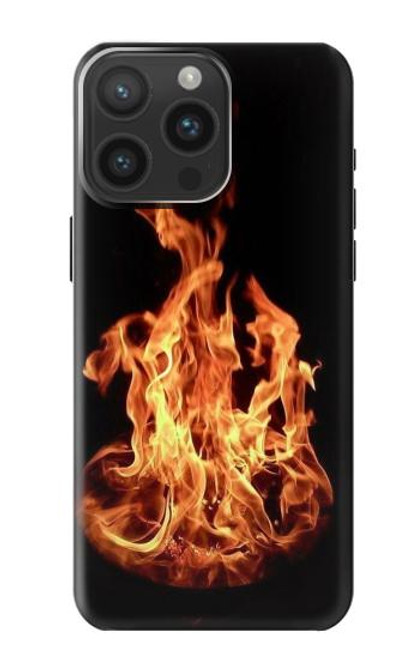 W3379 Cadre d'incendie Etui Coque Housse et Flip Housse Cuir pour iPhone 15 Pro Max