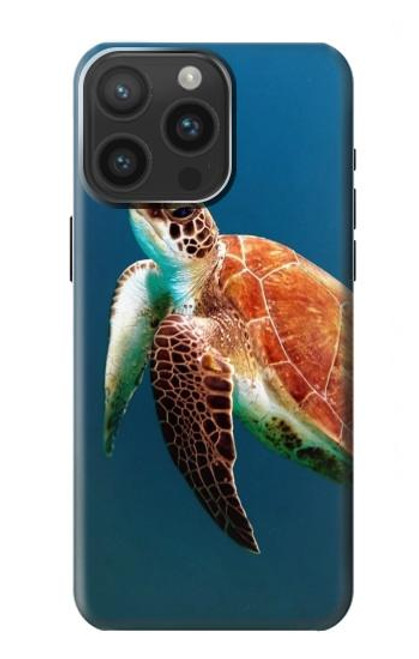 W3899 Tortue de mer Etui Coque Housse et Flip Housse Cuir pour iPhone 15 Pro Max