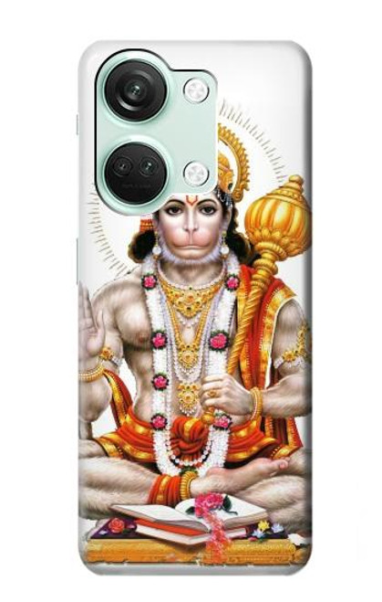 W3186 Hanuman Chalisa Hindi Hindu Etui Coque Housse et Flip Housse Cuir pour OnePlus Nord 3