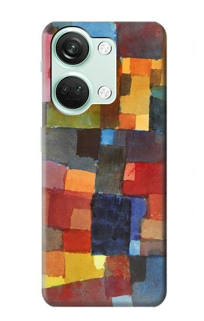 W3341 Paul Klee Raumarchitekturen Etui Coque Housse et Flip Housse Cuir pour OnePlus Nord 3