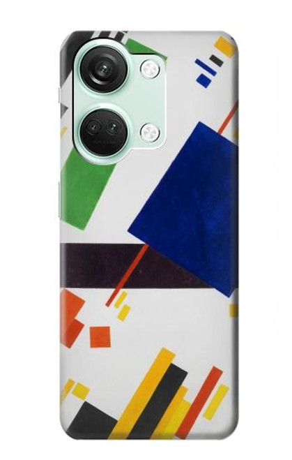 W3343 Kazimir Malevitch Composition suprématiste Etui Coque Housse et Flip Housse Cuir pour OnePlus Nord 3