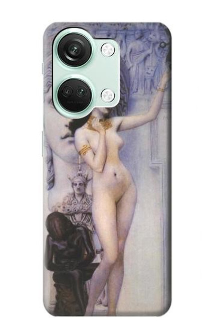 W3353 Gustav Klimt Allégorie de la sculpture Etui Coque Housse et Flip Housse Cuir pour OnePlus Nord 3