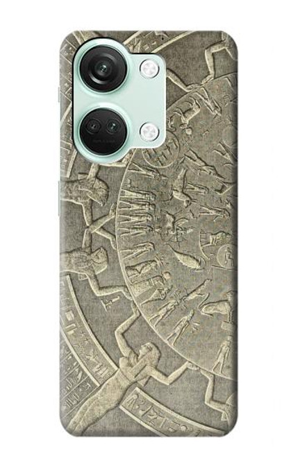 W3396 Dendérah Zodiaque Egypte ancienne Etui Coque Housse et Flip Housse Cuir pour OnePlus Nord 3