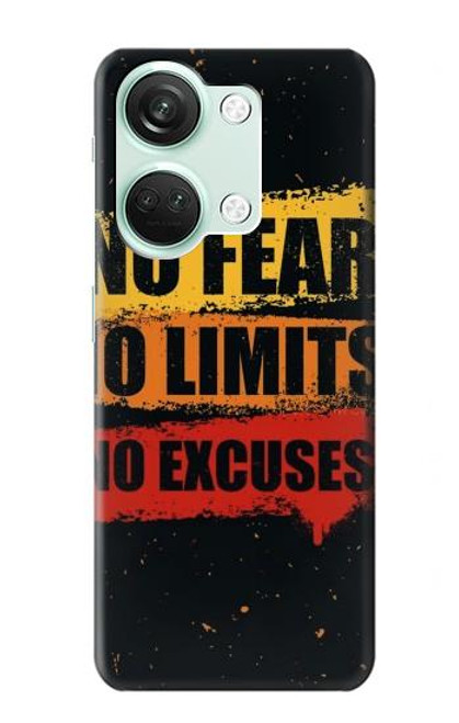 W3492 Sans Peur Limités D'excuses Etui Coque Housse et Flip Housse Cuir pour OnePlus Nord 3