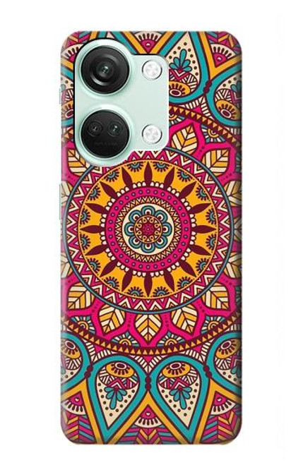 W3694 Modèle d'art hippie Etui Coque Housse et Flip Housse Cuir pour OnePlus Nord 3