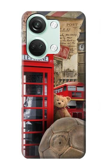 W3856 Vintage Londres Britannique Etui Coque Housse et Flip Housse Cuir pour OnePlus Nord 3