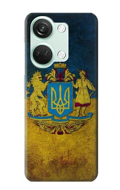 W3858 Drapeau de l'Ukraine Etui Coque Housse et Flip Housse Cuir pour OnePlus Nord 3