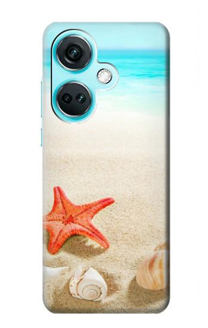 W3212 Coquilles de mer Étoile de mer Plage Etui Coque Housse et Flip Housse Cuir pour OnePlus Nord CE3