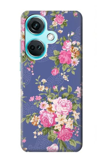 W3265 Motif Fleur millésimé Etui Coque Housse et Flip Housse Cuir pour OnePlus Nord CE3