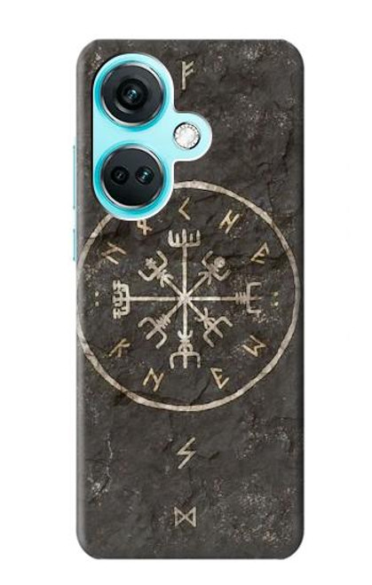 W3413 Ancient Norse Viking Symbole Etui Coque Housse et Flip Housse Cuir pour OnePlus Nord CE3