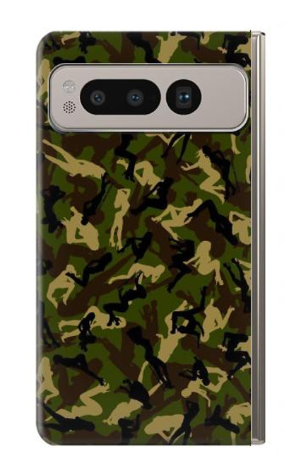 W3356 Camo camouflage de fille Etui Coque Housse et Flip Housse Cuir pour Google Pixel Fold