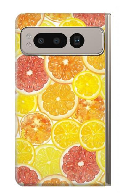 W3408 citron Etui Coque Housse et Flip Housse Cuir pour Google Pixel Fold