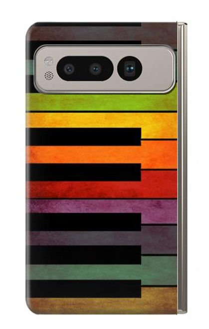 W3451 Piano coloré Etui Coque Housse et Flip Housse Cuir pour Google Pixel Fold