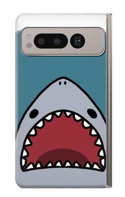 W3825 Plongée en mer de requin de dessin animé Etui Coque Housse et Flip Housse Cuir pour Google Pixel Fold