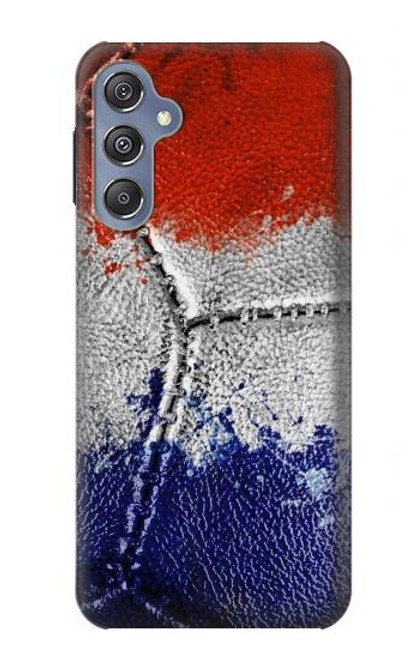 W3304 France Drapeau graphique Football Millésime Etui Coque Housse et Flip Housse Cuir pour Samsung Galaxy M34 5G