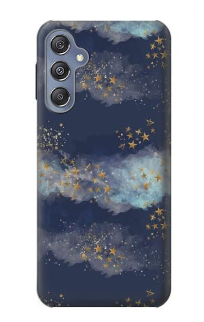 W3364 Ou Ciel Étoile Etui Coque Housse et Flip Housse Cuir pour Samsung Galaxy M34 5G