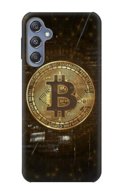 W3798 Crypto-monnaie Bitcoin Etui Coque Housse et Flip Housse Cuir pour Samsung Galaxy M34 5G