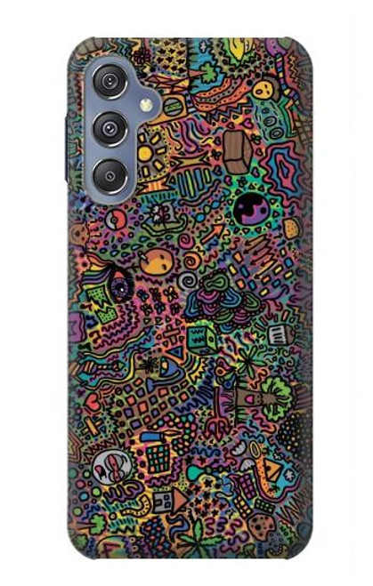 W3815 Art psychédélique Etui Coque Housse et Flip Housse Cuir pour Samsung Galaxy M34 5G