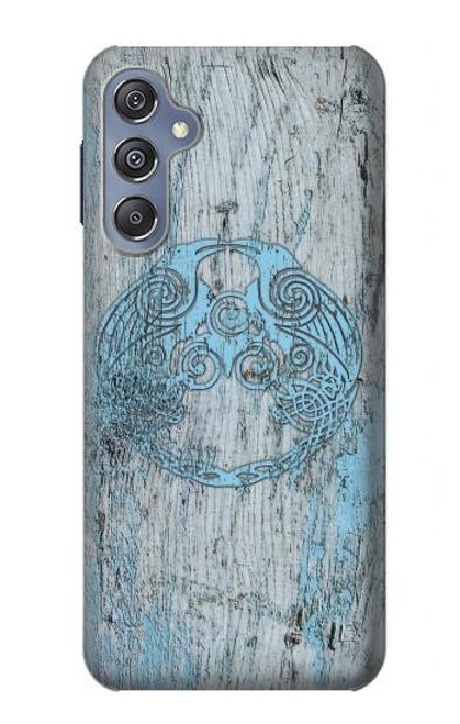 W3829 Huginn et Muninn Twin Ravens Norse Etui Coque Housse et Flip Housse Cuir pour Samsung Galaxy M34 5G