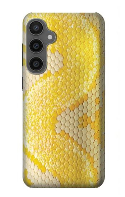 W2713 Serpent jaune imprimé graphique Peau Etui Coque Housse et Flip Housse Cuir pour Samsung Galaxy S23 FE