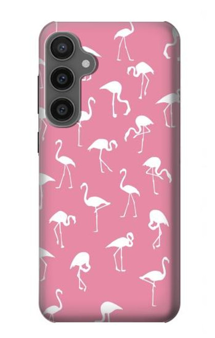 W2858 Motif Flamant rose Etui Coque Housse et Flip Housse Cuir pour Samsung Galaxy S23 FE