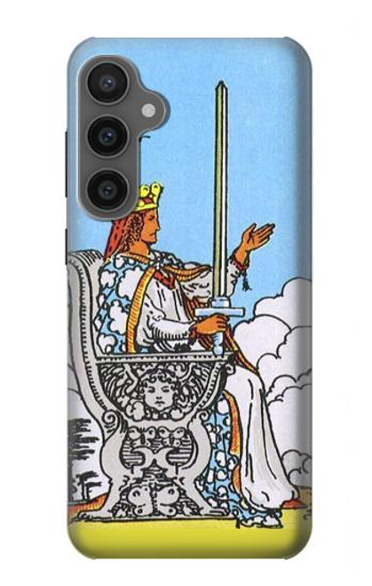 W3068 Carte de tarot Reine des épées Etui Coque Housse et Flip Housse Cuir pour Samsung Galaxy S23 FE