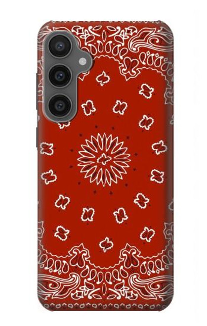 W3355 Motif Bandana Rouge Etui Coque Housse et Flip Housse Cuir pour Samsung Galaxy S23 FE