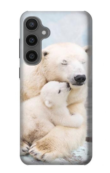 W3373 Famille d'ours polaire Etui Coque Housse et Flip Housse Cuir pour Samsung Galaxy S23 FE