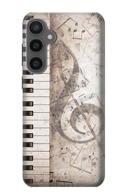 W3390 Note de musique Etui Coque Housse et Flip Housse Cuir pour Samsung Galaxy S23 FE